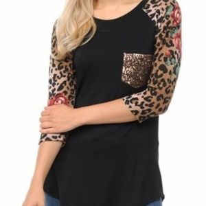 Sequins pocket top